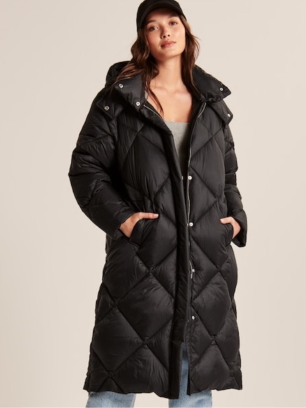 NWT Abercrombie & Fitch Long Puffer Jacket